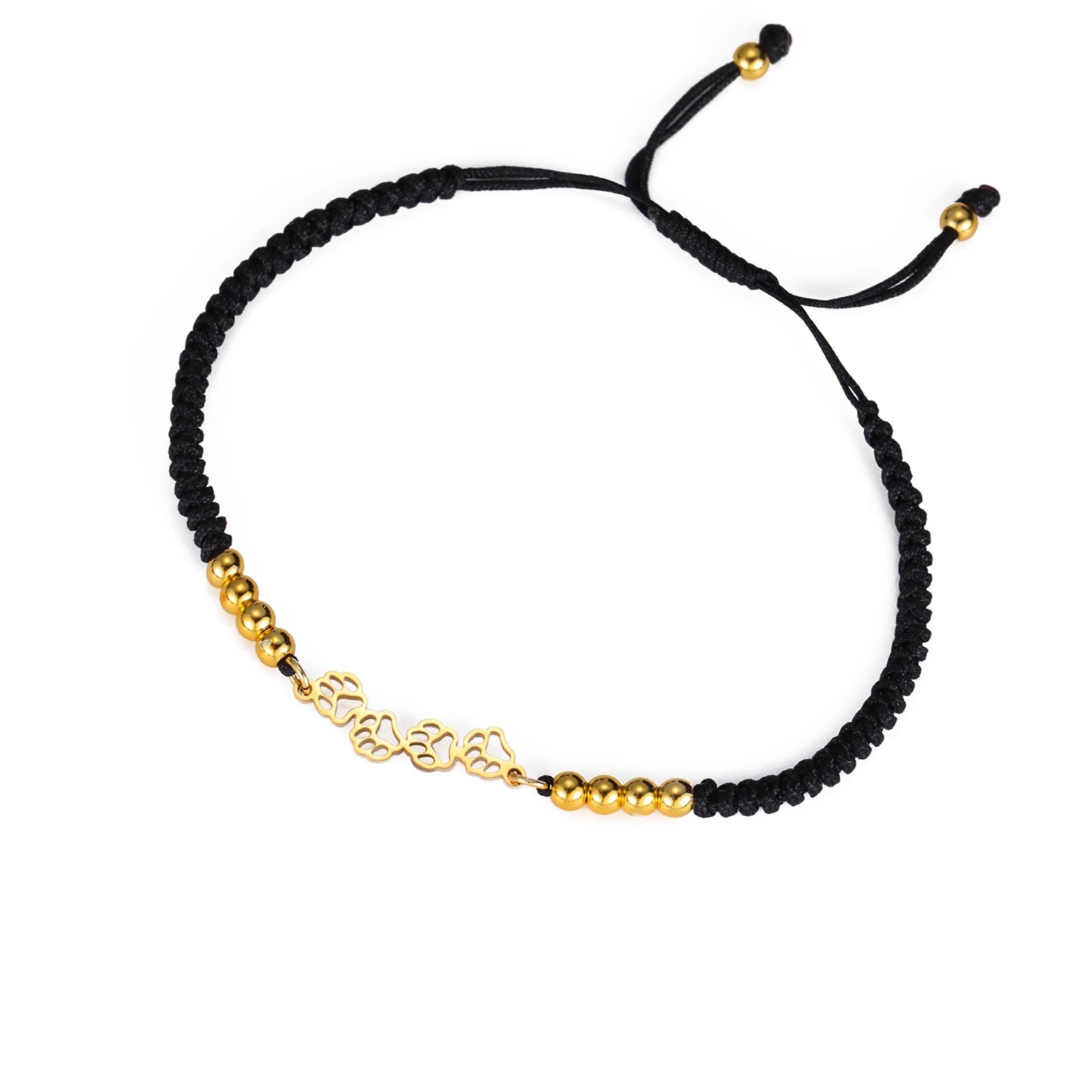 Black Gold Paw Bracelet