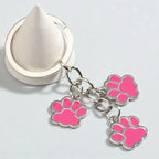 Purple Doggy Paw Keyring