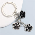 Black Doggy Paw Keyring
